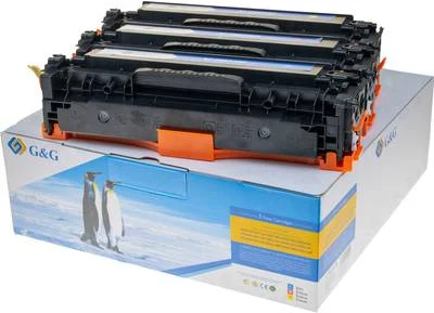 G&G HP125A/CF373AM saderīgo toneri komplekts Cyan
