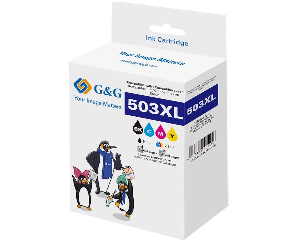 G&G saderīgu tintes kasetņu komplekts 4