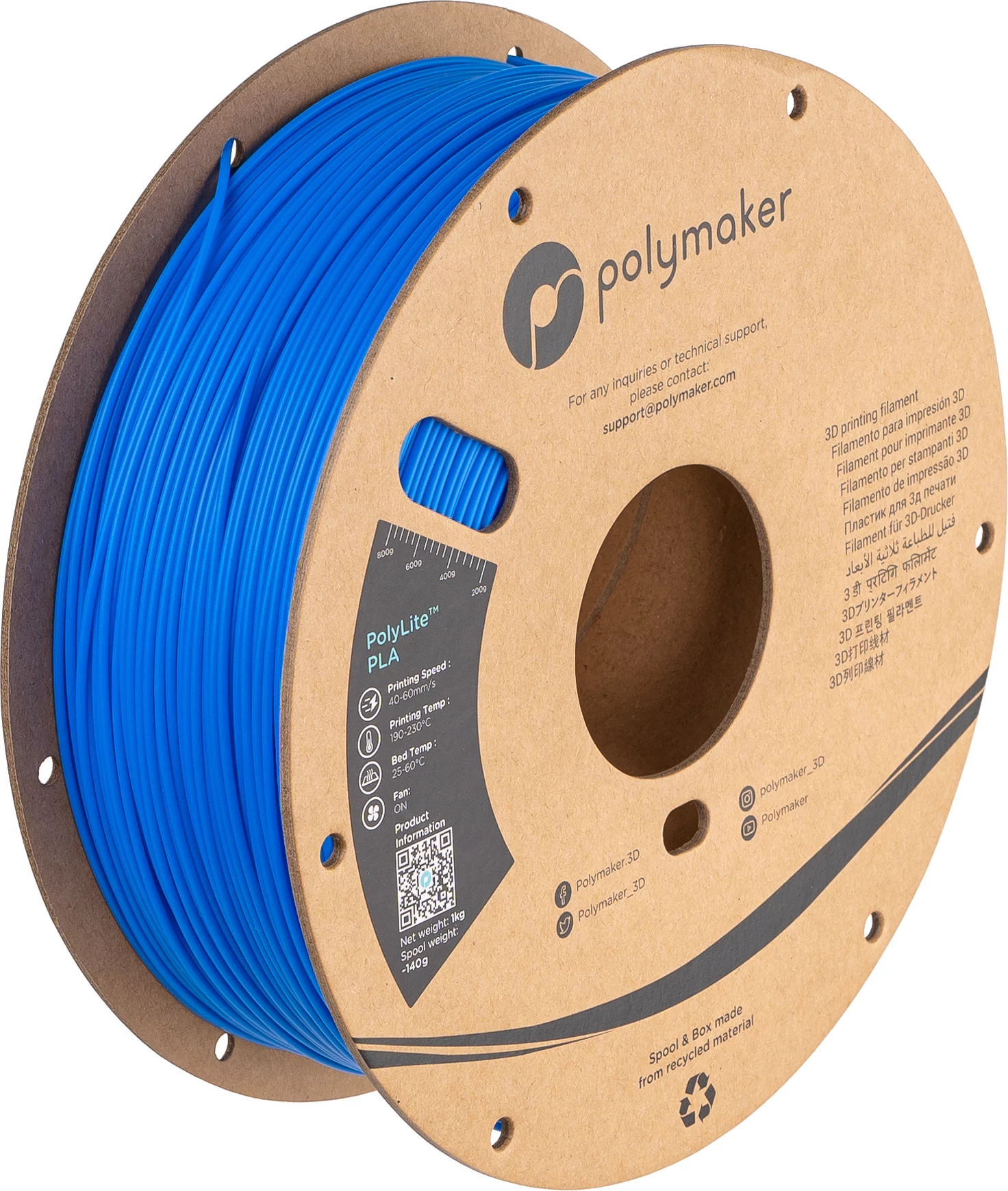 Polymaker PA02064 PLA 3D printera kvēldiegs