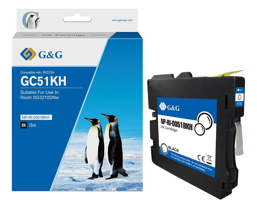 G&G saderīga tintes kasetne Ricoh GC51KH