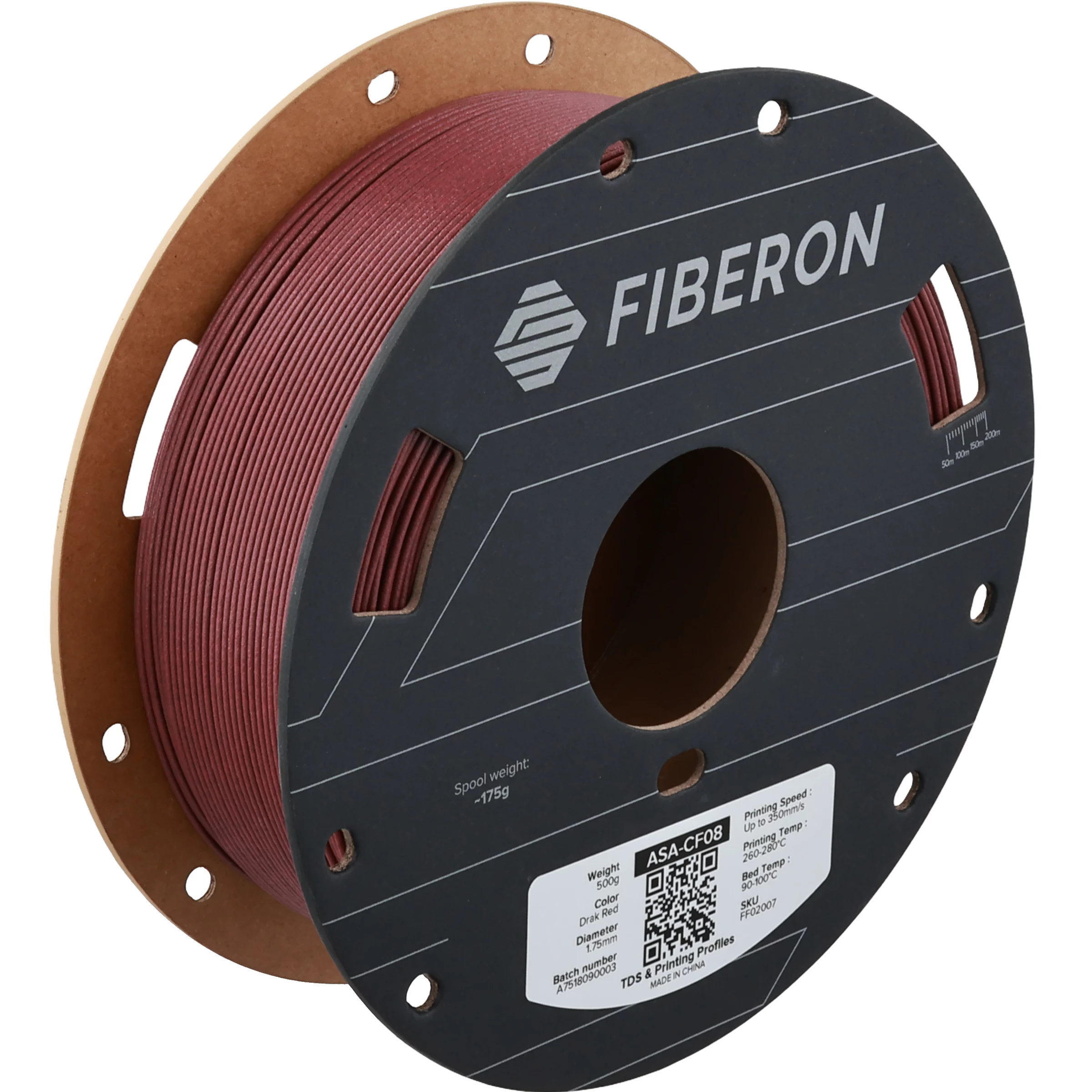 Polymaker ASA-CF08 1,75mm tumši sarkans