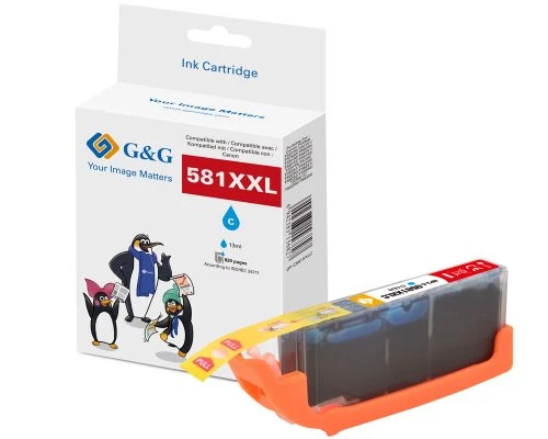 G&G saderīga Canon CLI-581C XXL zilganzaļa