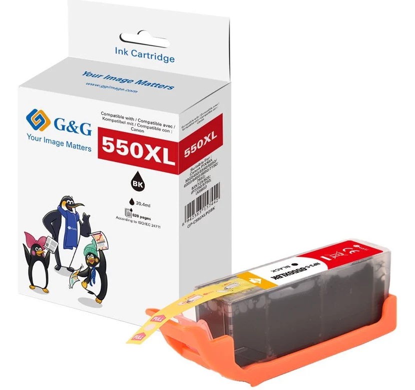 G&G tintes kasetne Canon PGI-550PGBK XL