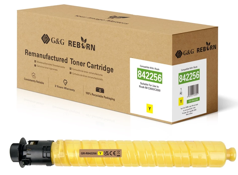 G&G saderīga dzeltenā tonera kasetne Ricoh