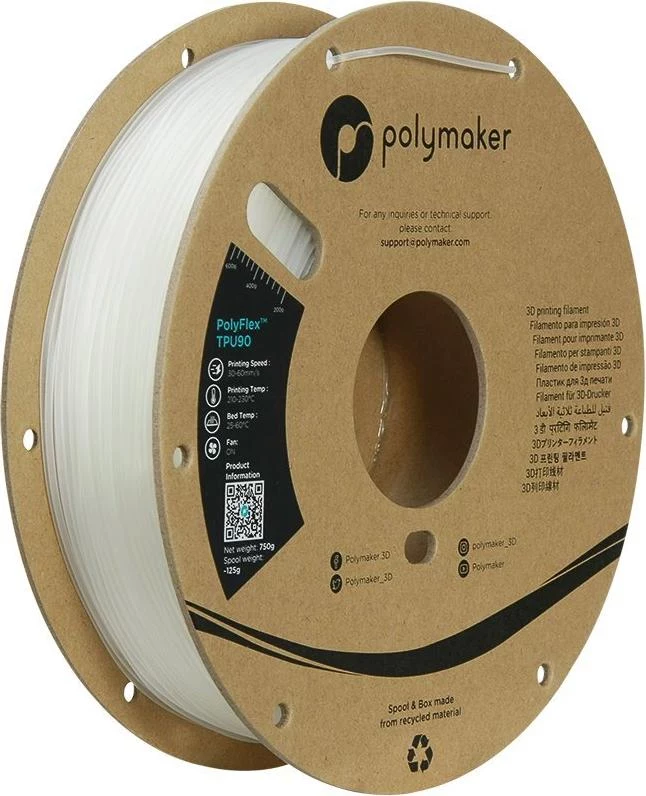 Polymaker PolyFlex TPU90 elastīgais TPU kvēldiegs