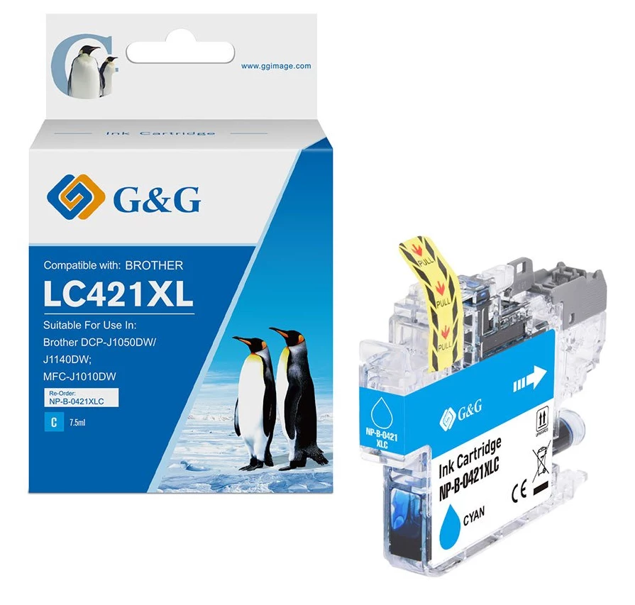 G&G saderīga Brother LC421XLC lielas ietilpības