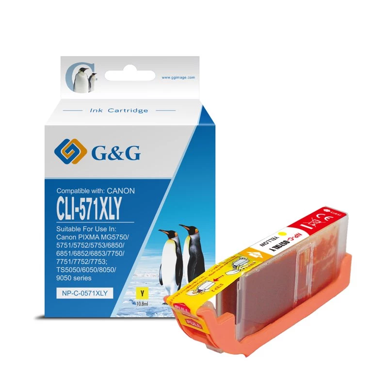 G&G XL dzeltena tintes kasetne, saderīga