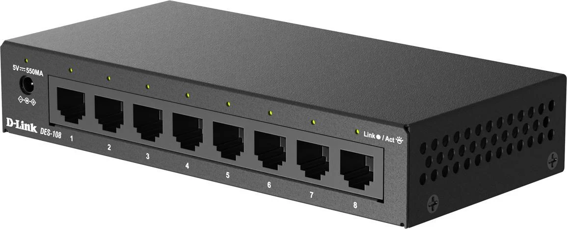 D-Link DES-108/V/E 8 portu Fast Ethernet