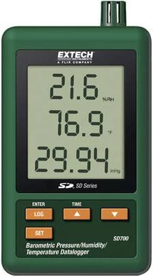 Extech SD700 temperatūras, mitruma un barometriskā