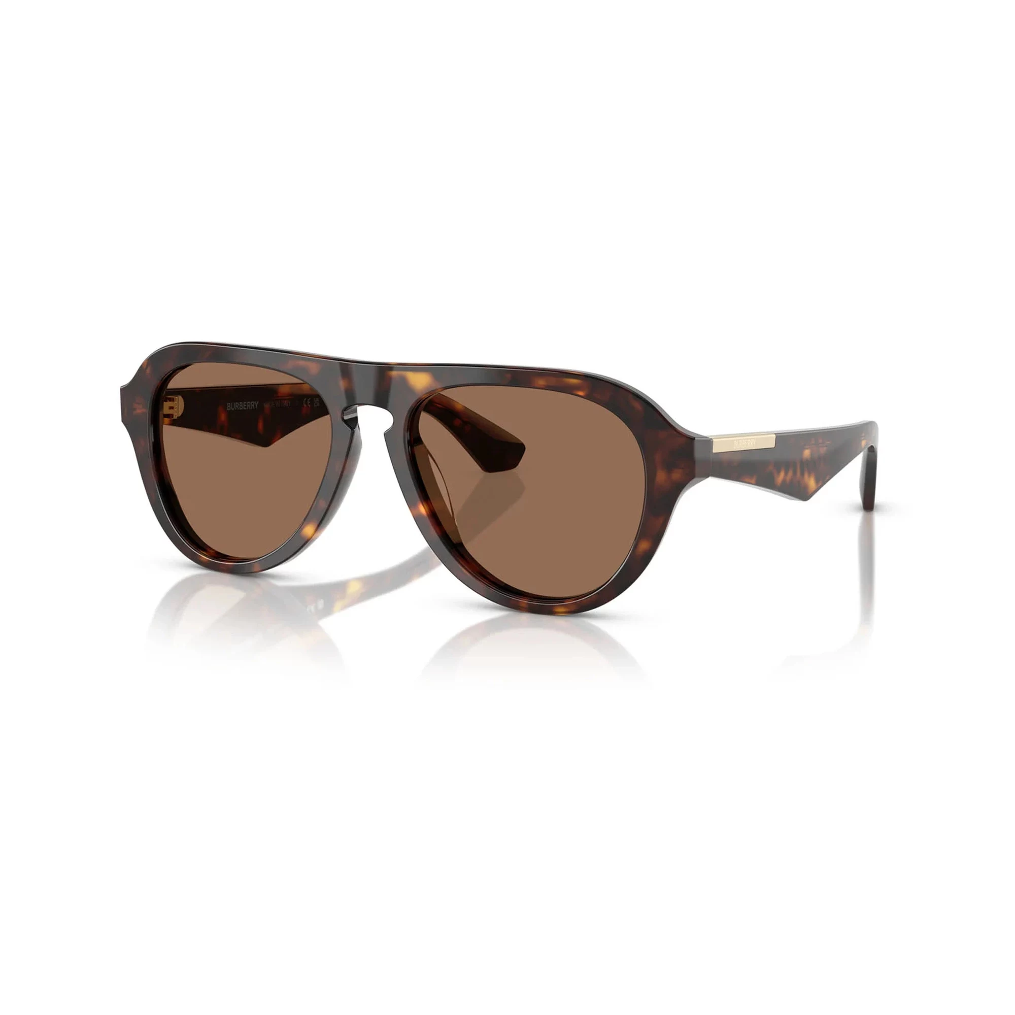Burberry BE4437U300273 vīriešu kvadrātveida saulesbrilles, Havana/Tumši