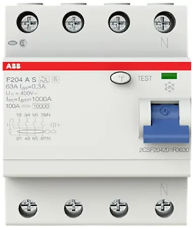 ABB F204AS-63/0.3 Diferenciālās aizsardzības automāts