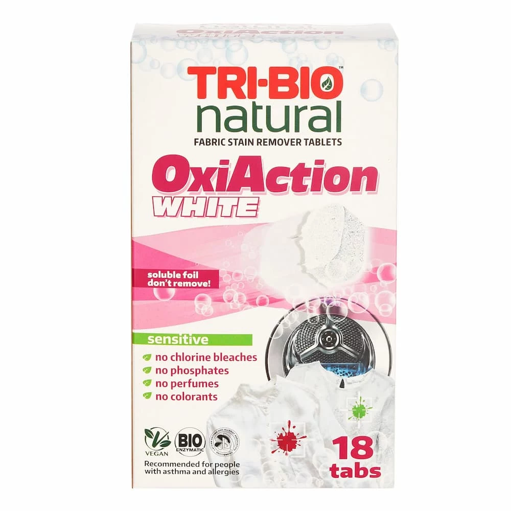 TRI-BIO Oxy-Action White veļas mazgāšanas tabletes