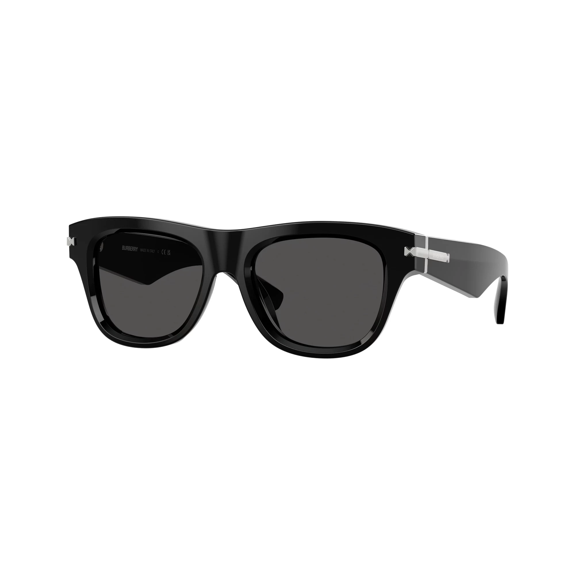 Burberry BE4438U300187 vīriešu taisnstūra saulesbrilles, melns