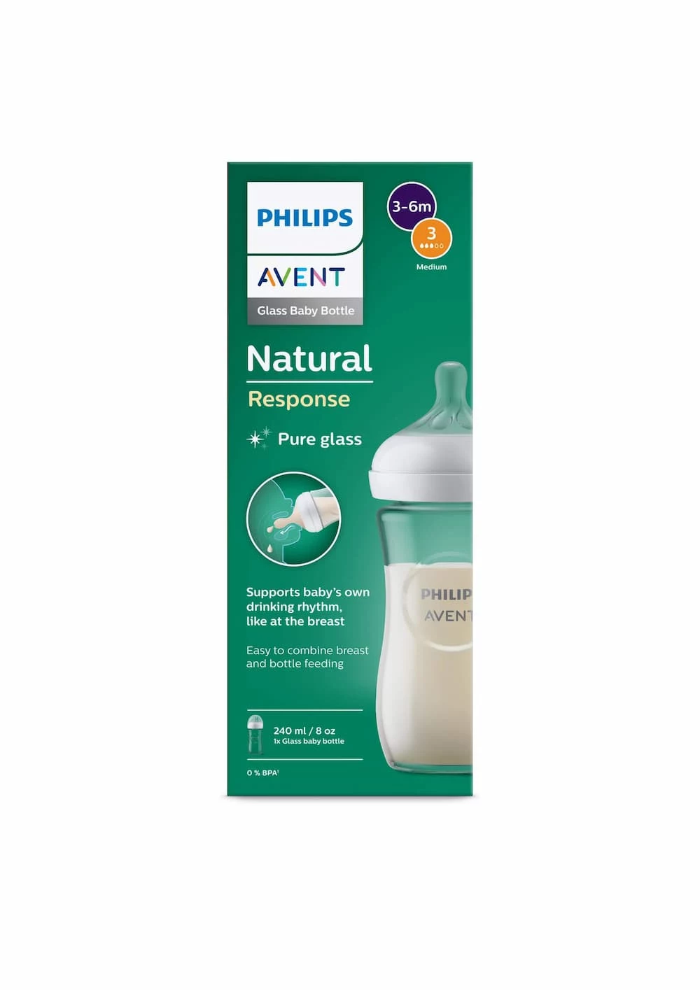 Philips AVENT Natural Response stikla zīdaiņa