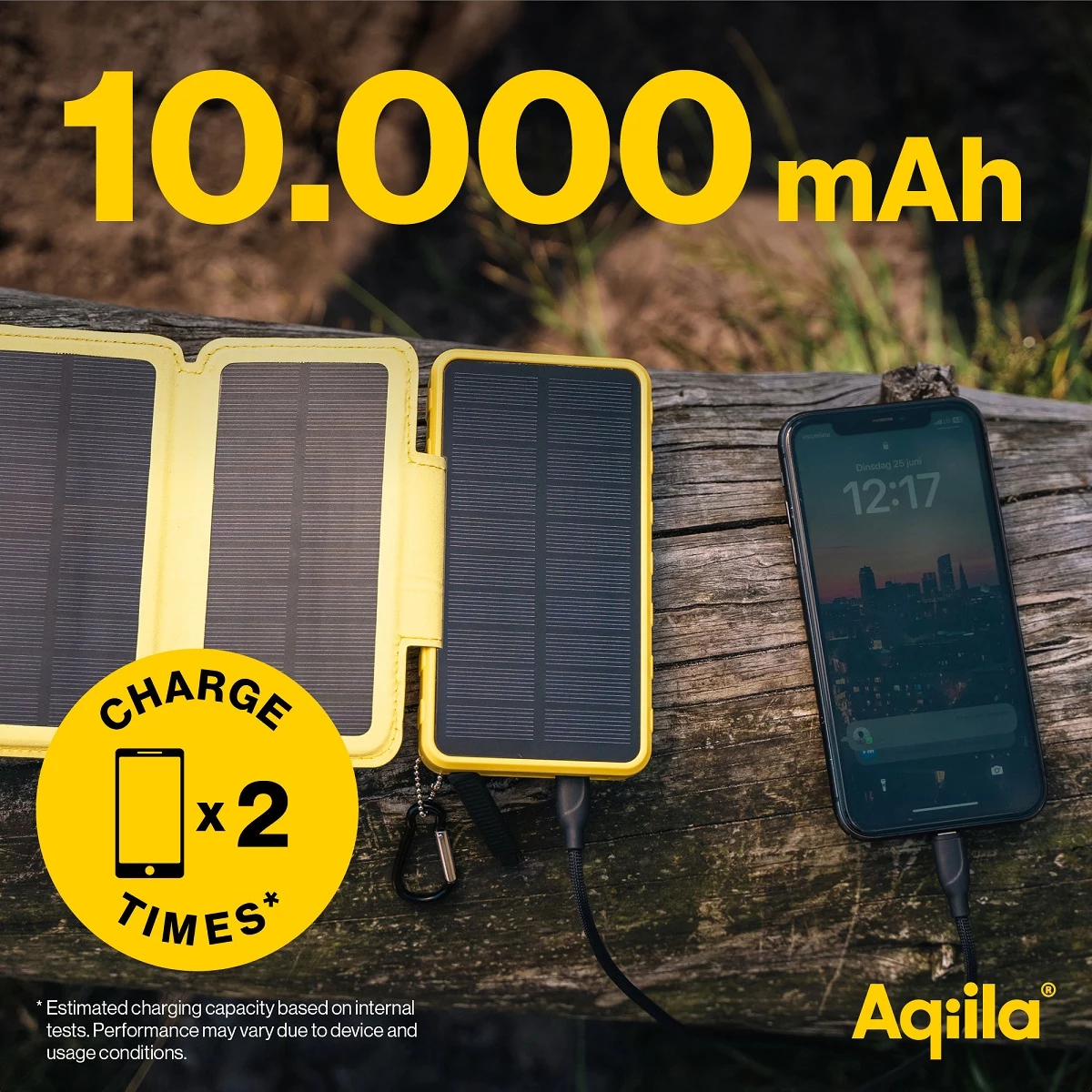 Aqiila Powerbird BS10 Saules enerģijas banka