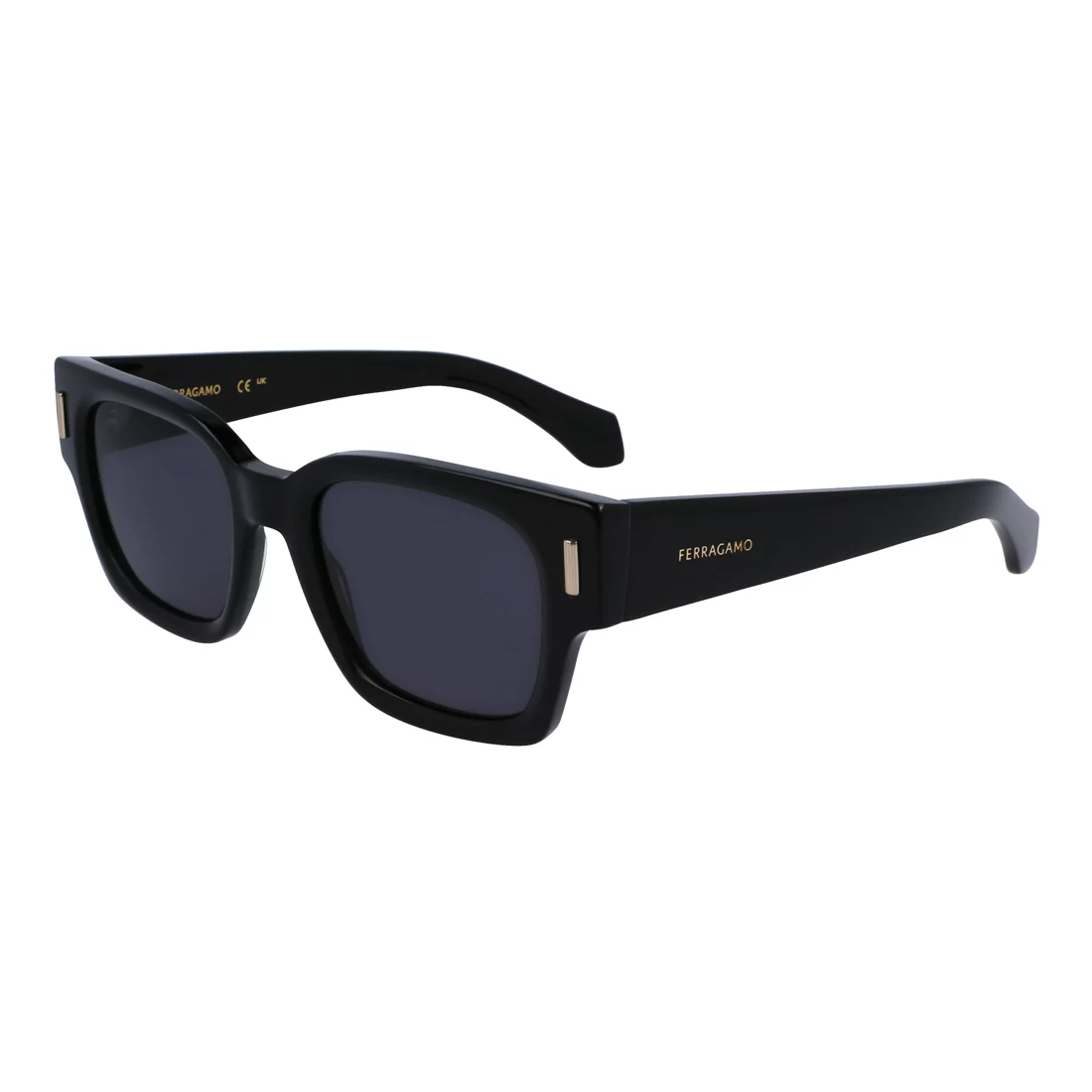 Ferragamo vīriešu saulesbrilles SF2010S-1 melnas/pelēkas 52mm