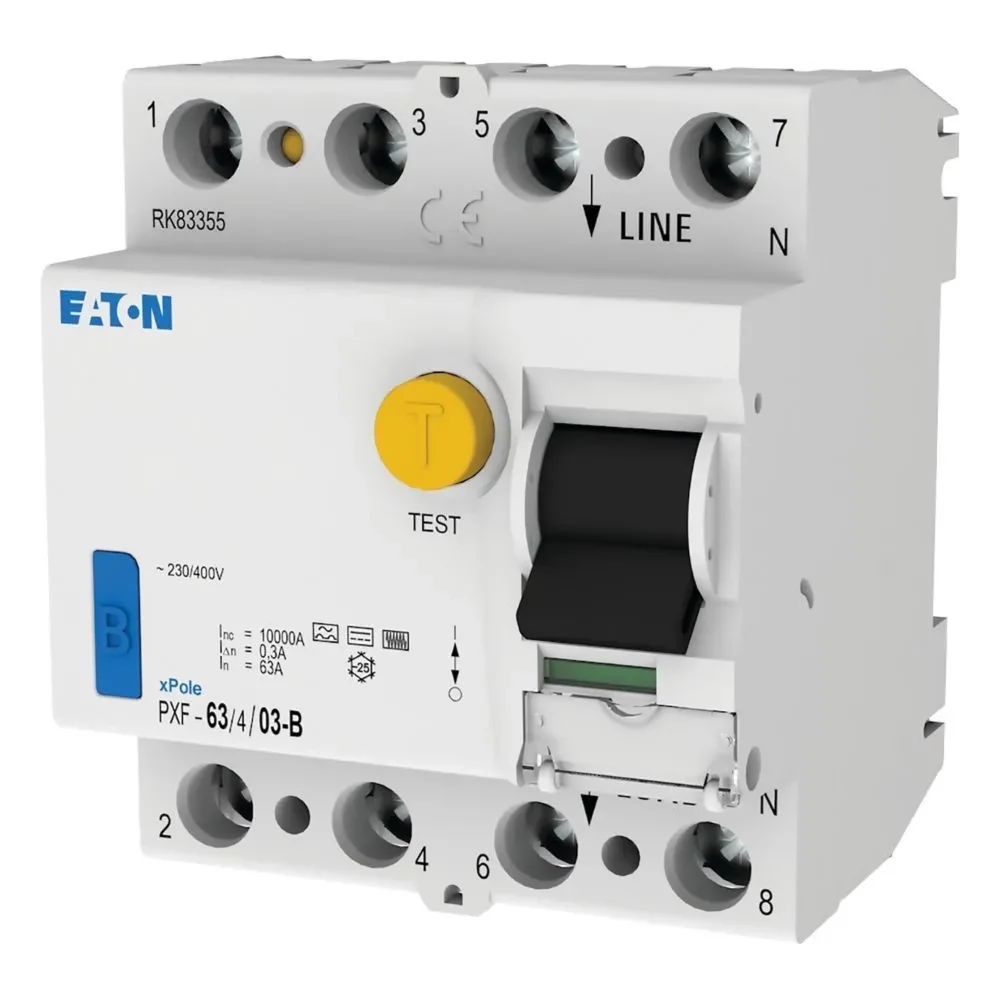 EATON PXF-63/4/03-B atlikušās strāvas automātiskais slēdzis