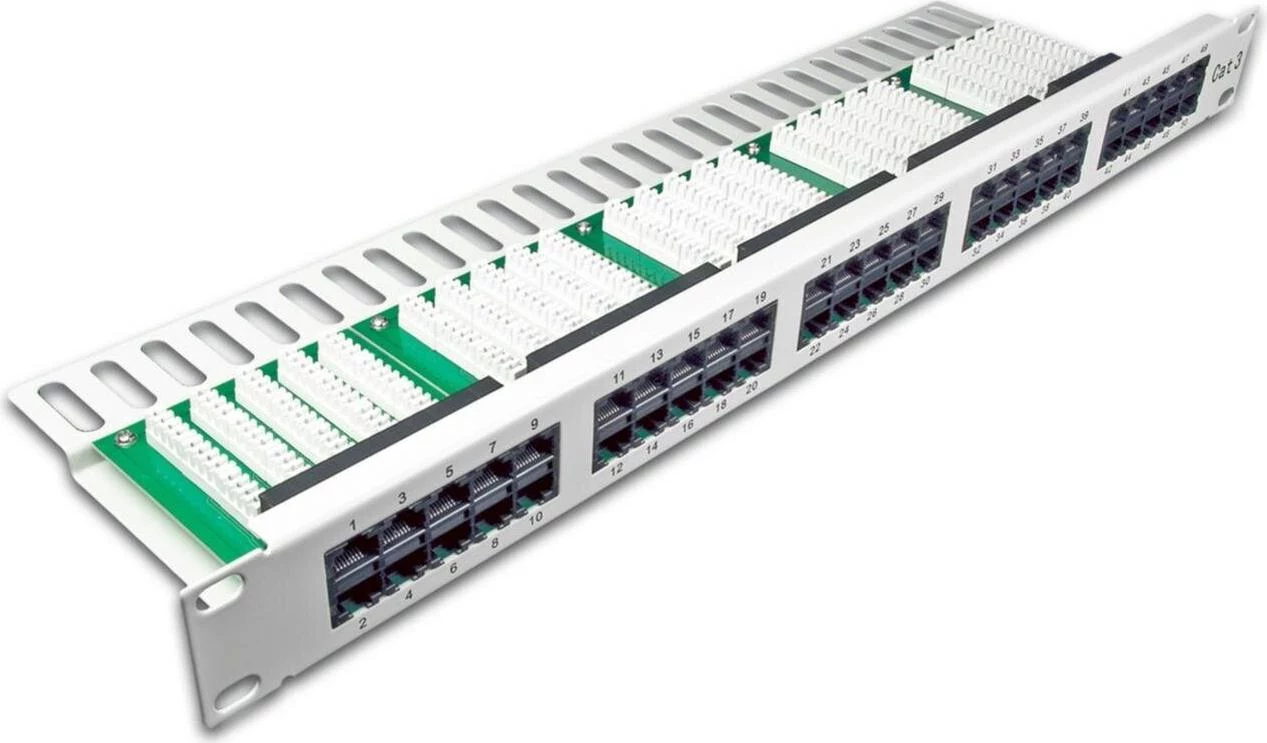 Wirewin 50 portu ISDN panelis, 1U