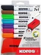 Kores tāfeles marķieru komplekts, 7 marķieri