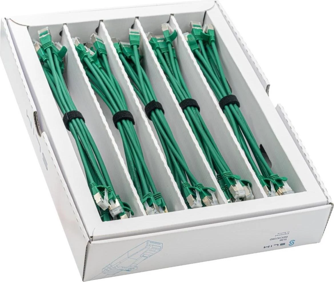 Wirewin SLIM-LS-K6A 0,25m zaļš Cat6A
