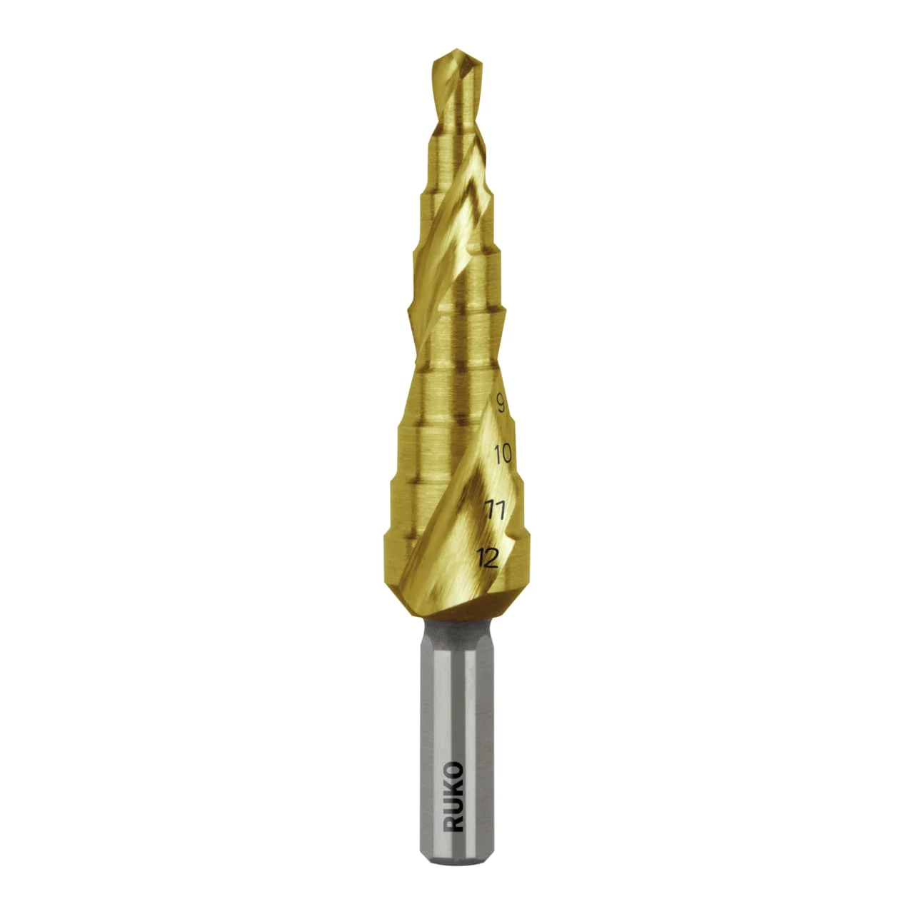 RUKO STB-HSS-TiN pakāpju urbis 4-12mm, 9