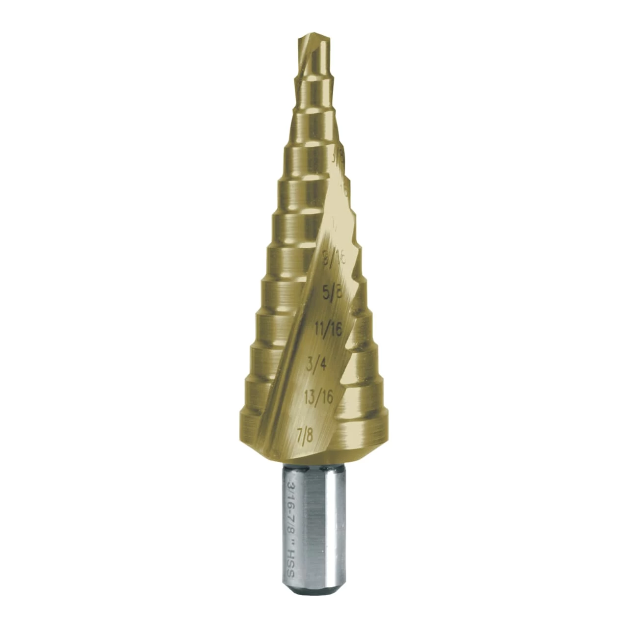 RUKO STB-HSS-TiN pakāpju urbis 3/16 inch-7/8