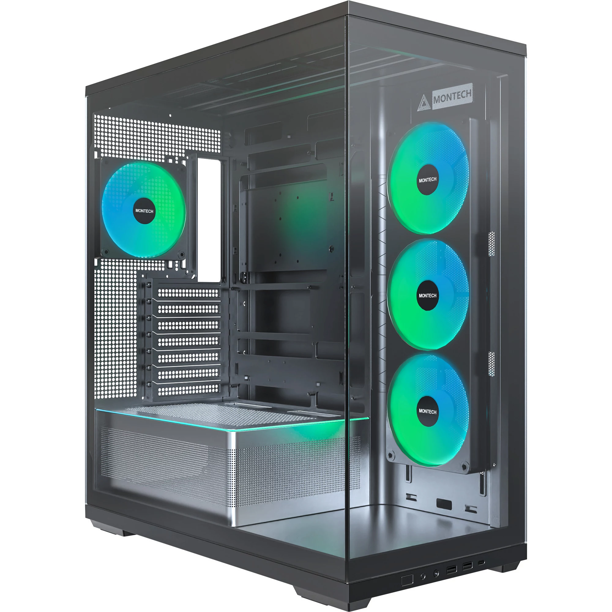 MONTECH TG3 melns Full Tower korpuss