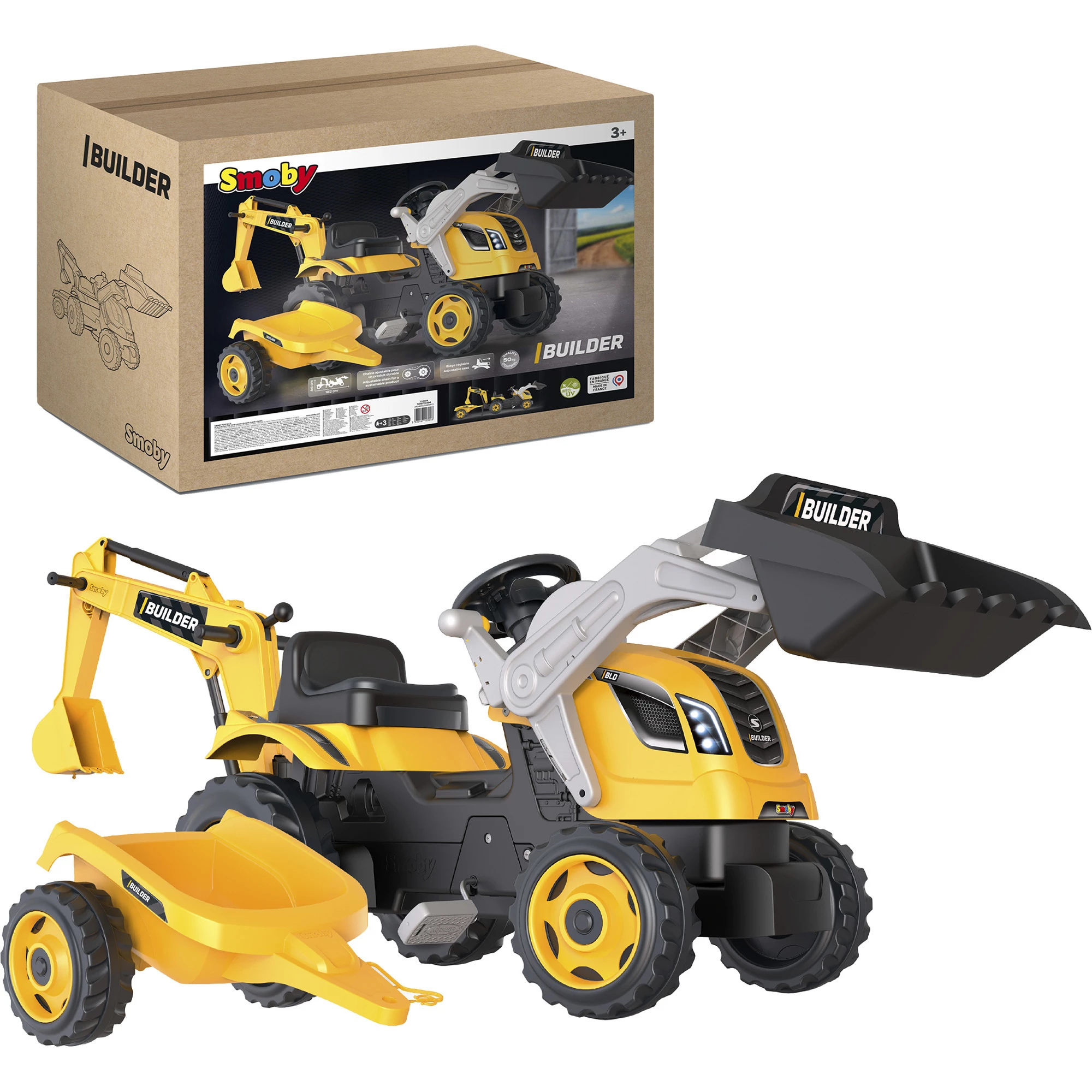 SMOBY Tractor Max pedāļu braucamais traktors