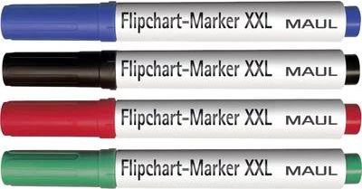 MAUL Flipchart marķieru komplekts, šķautņu uzgalis