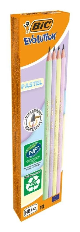 BIC Evolution PASTEL grafīta zīmuļi HB