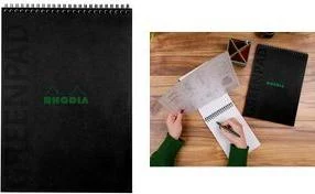 RHODIA GreenPad spirālveida piezīmju grāmatiņa A4+