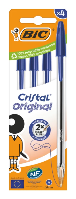 BIC Cristal Original lodīšu pildspalva, zila