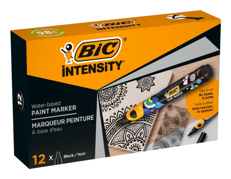 BIC Intensity Permanentais Marķieris, Apaļais Uzgalis