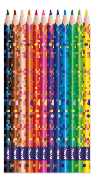 Maped PIXEL PARTY trīsstūrveida krāsainie zīmuļi