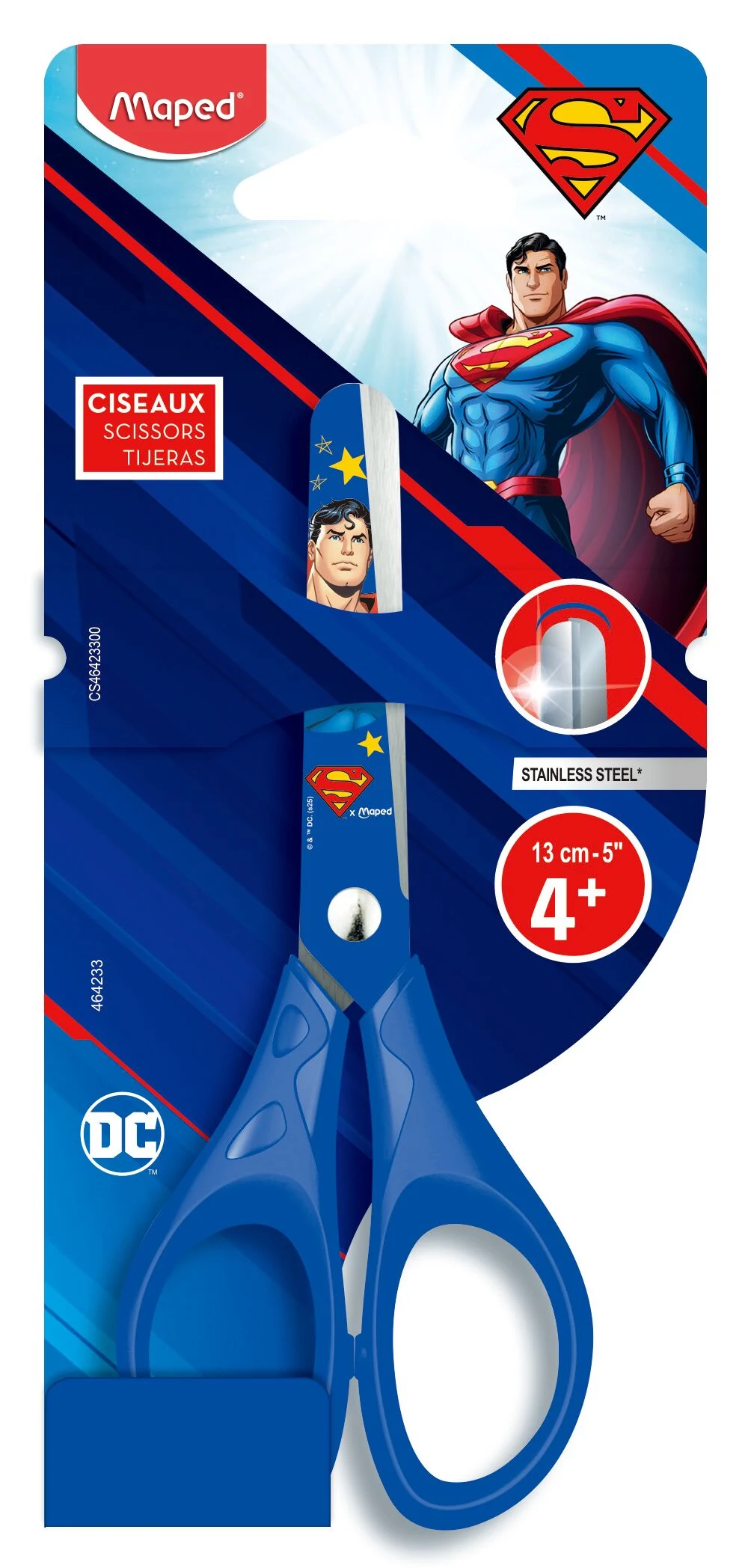 Maped Superman bērnu rokdarbu šķēres, noapaļots