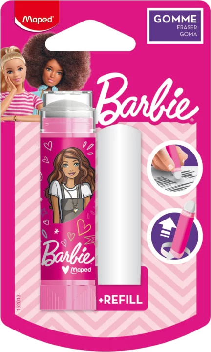 Maped Barbie plastmasas dzēšgumija ar rezerves
