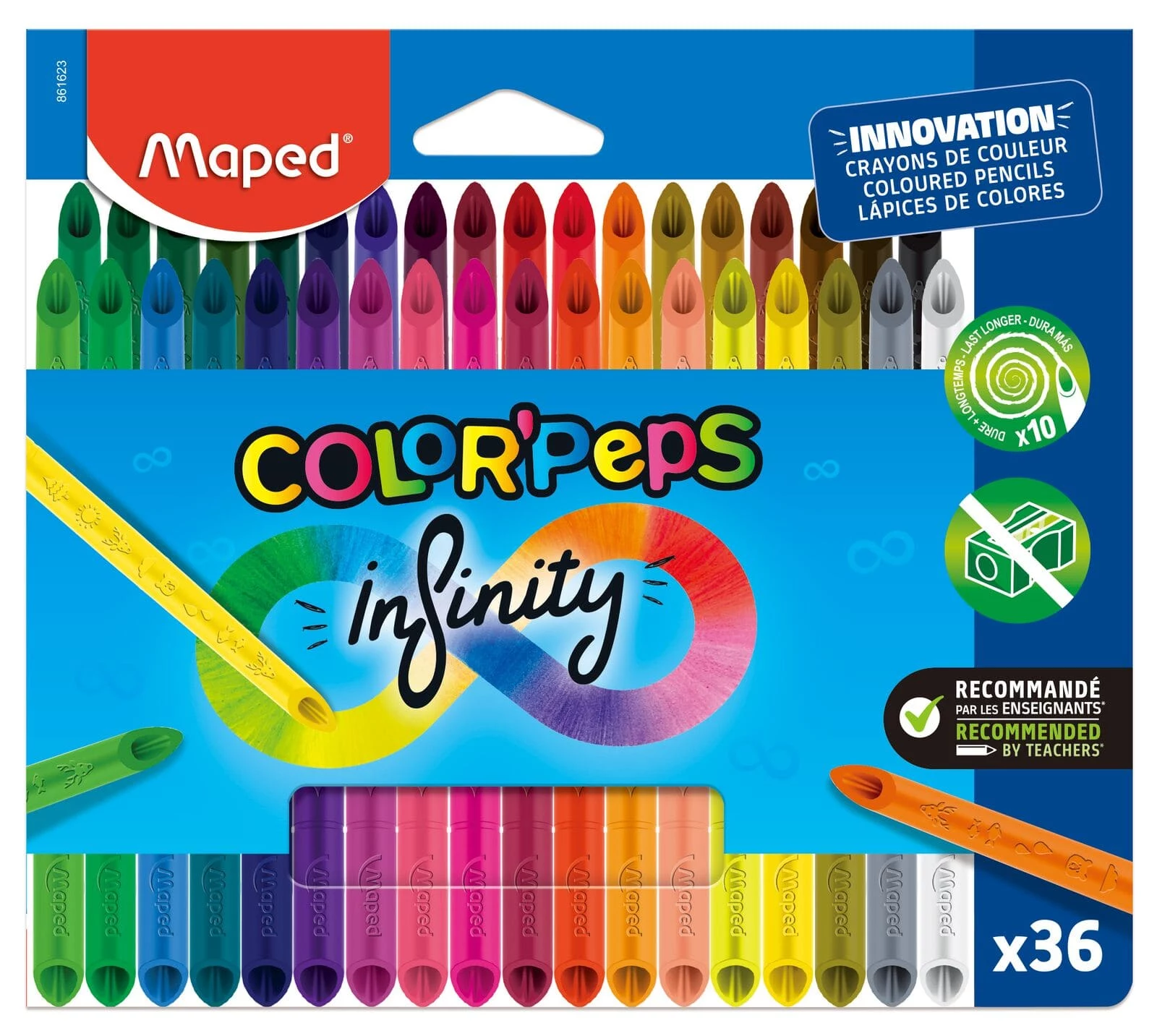 Maped COLOR`PEPS INFINITY trīsstūrveida krāsainie zīmuļi