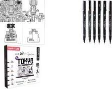 Uni-ball Fineliner PIN TOKYO, 6 gab