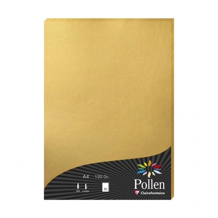 Clairefontaine Pollen A4 zelta 120gsm papīrs