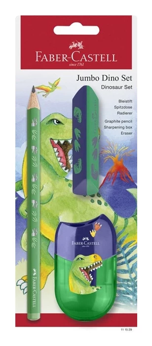 Faber-Castell Dino Jumbo rakstīšanas komplekts, zaļš