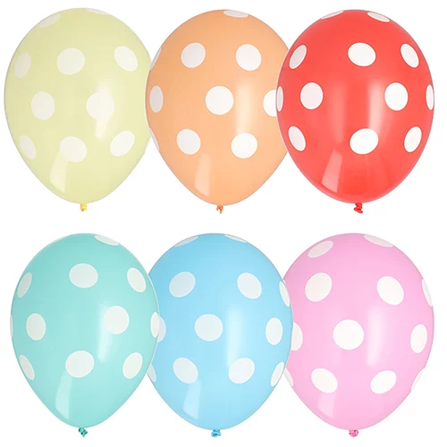 PAPSTAR Dots daudzkrāsu lateksa baloni, 29