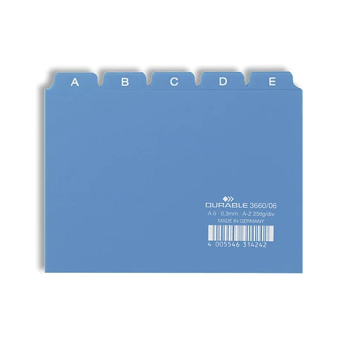 DURABLE A6 alfabēta atdalītāji A-Z, 25