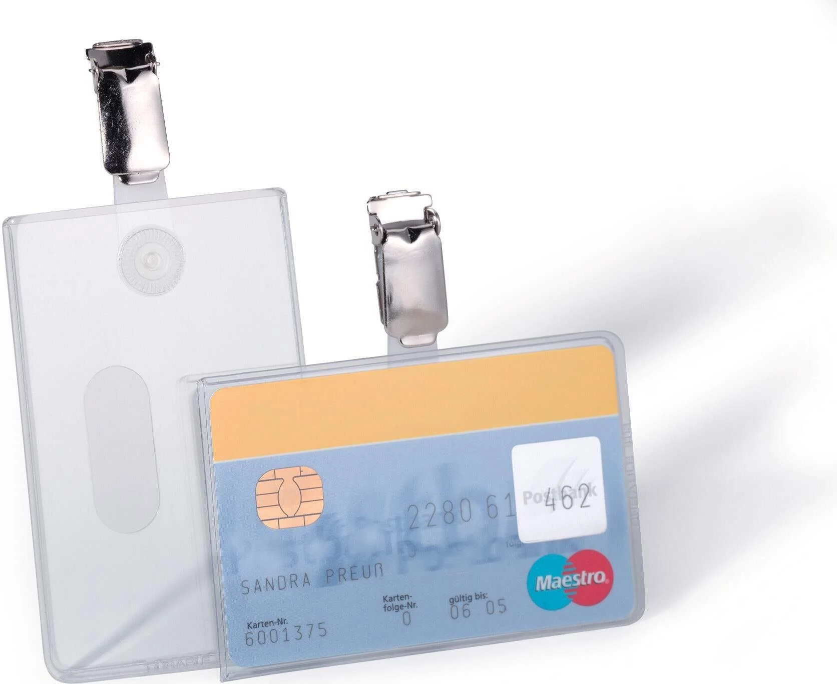 DURABLE ID karšu turētājs ar klipsi