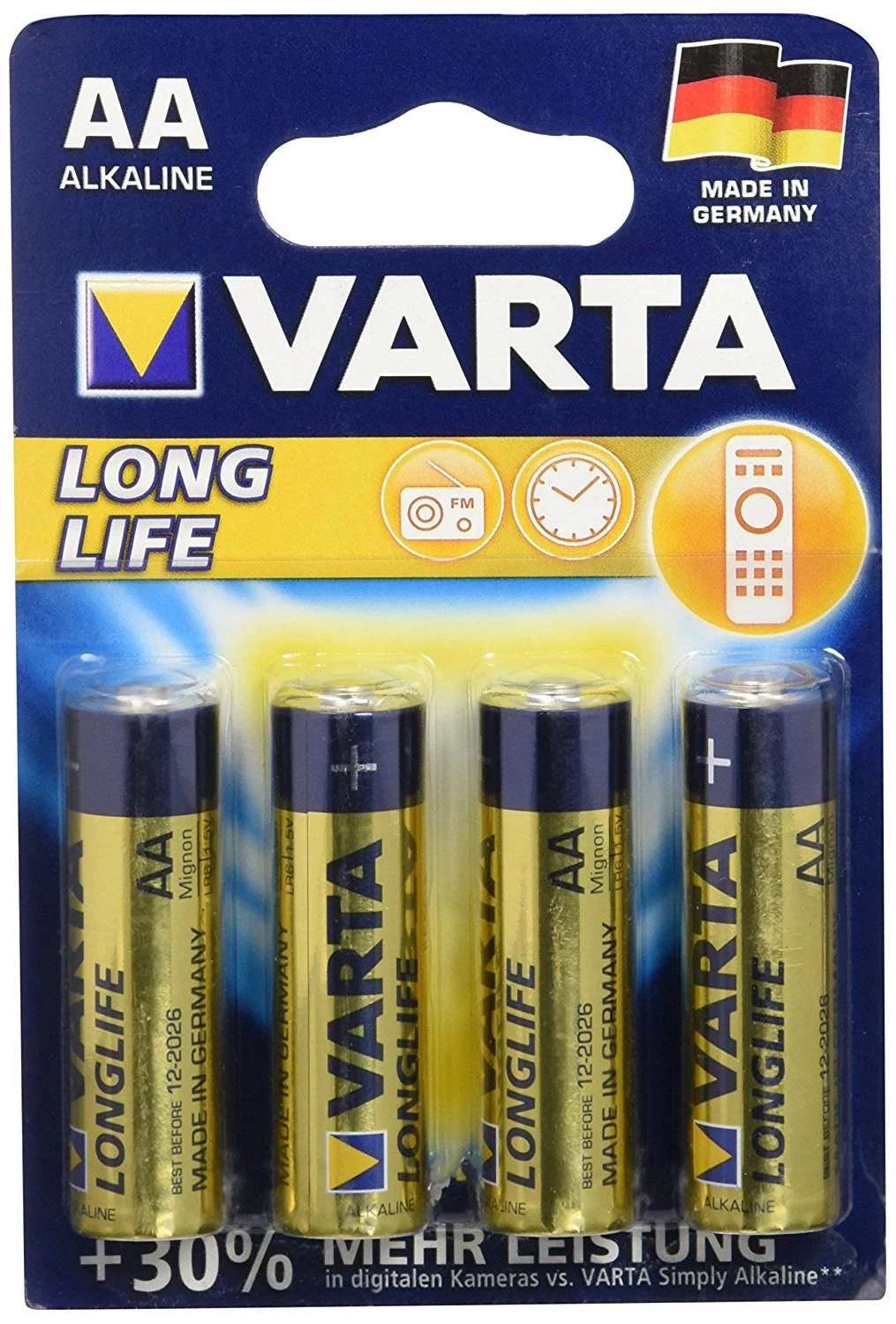 VARTA Longlife AA sārma baterijas 1