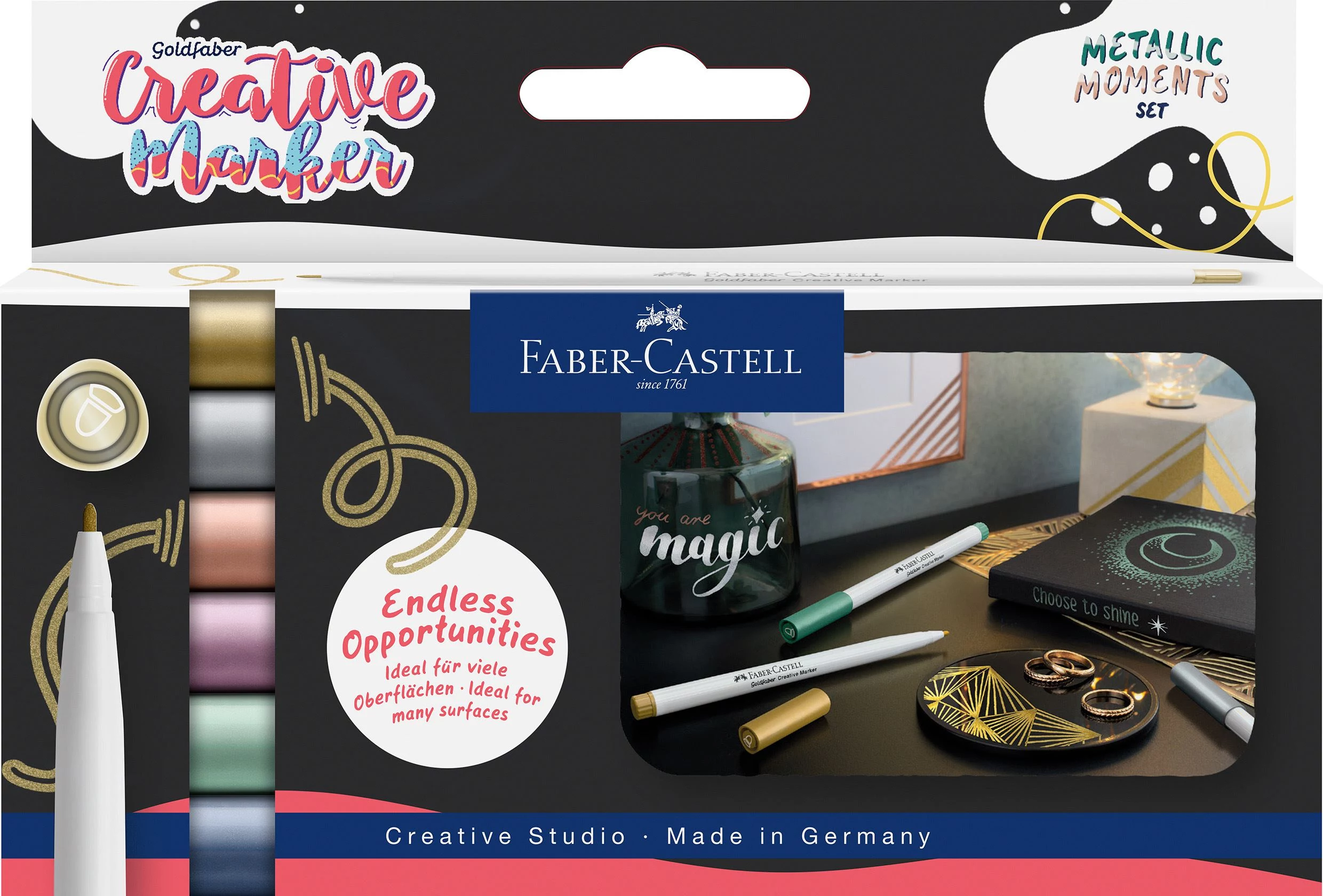 Faber-Castell Creative Marker Goldfaber Metallic Moments