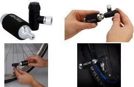 FISCHER velosipēda rokas sūknis ar CO2