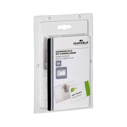 DURABLE Vārda nozīmītes turētājs 90x54 mm