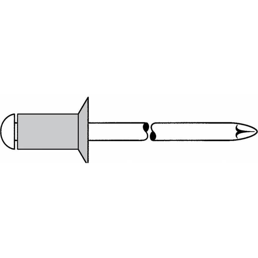Gesipa aklo kniedes Al/St 4x8mm iegremdēta