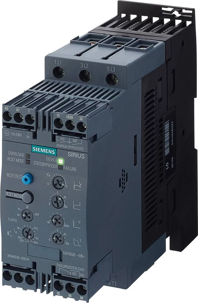 SIEMENS SIRIUS 3RW4038-1 mīkstais palaidējs, 37