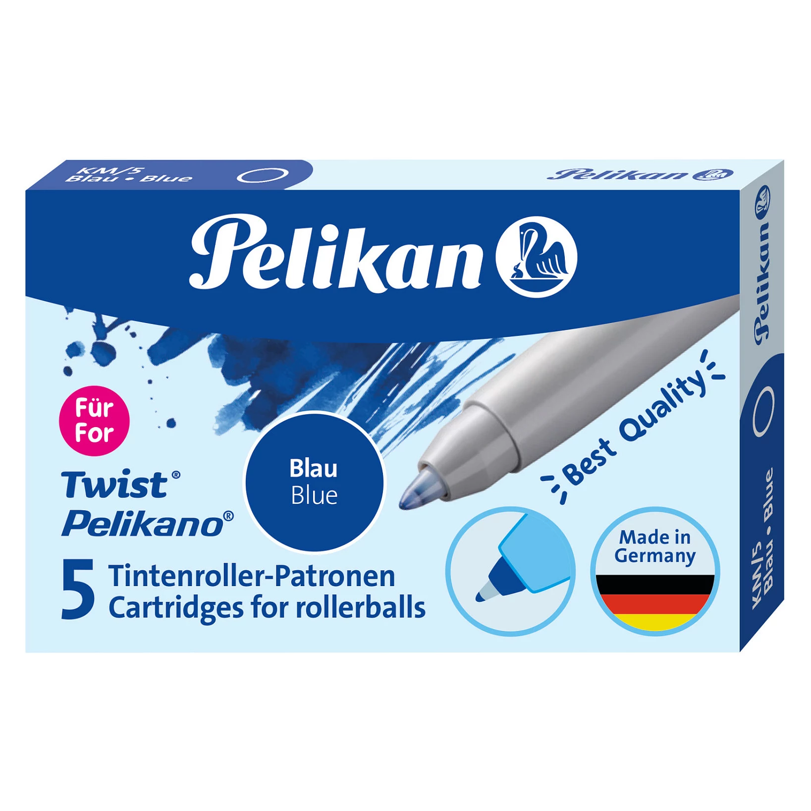Pelikan lodīšu pildspalvas tintes kārtridži, 5